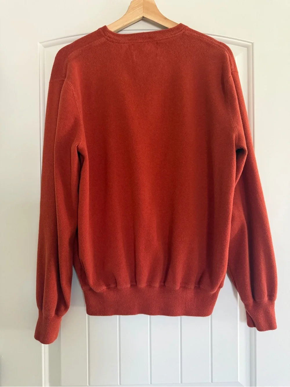 Polo Ralph Lauren Men’s Burnt Orange Crewneck Sweater w/ Green Pony Size Large